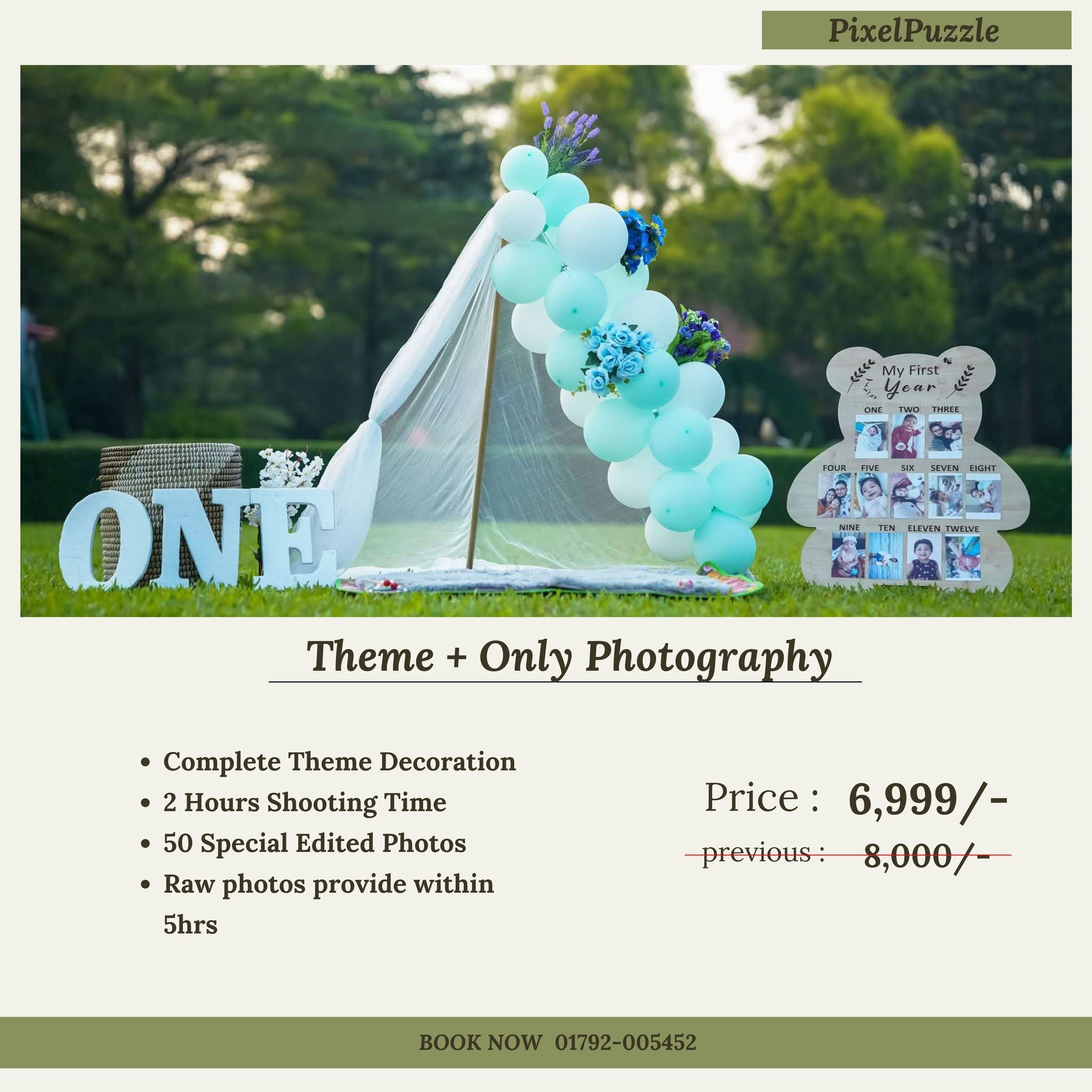 Theme and Only Photography rate card
